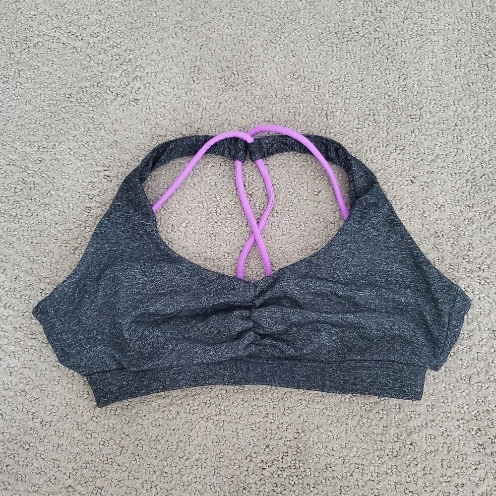 Dark gray sports bra